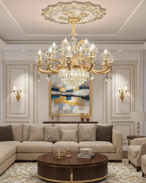 Majestic Glow Crystal Chandelier - 15 Bulb